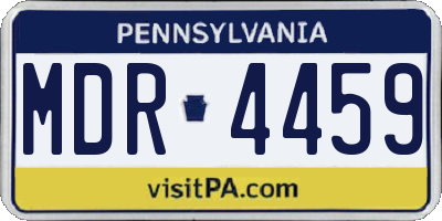 PA license plate MDR4459