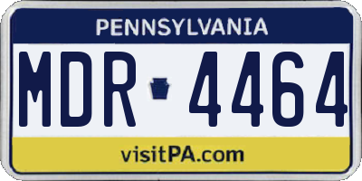 PA license plate MDR4464