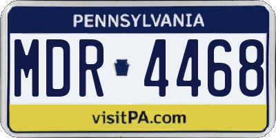 PA license plate MDR4468