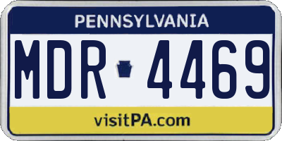 PA license plate MDR4469