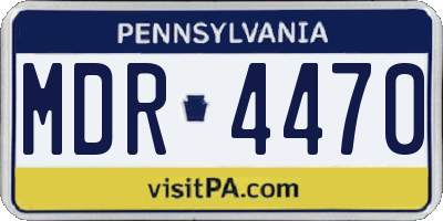 PA license plate MDR4470