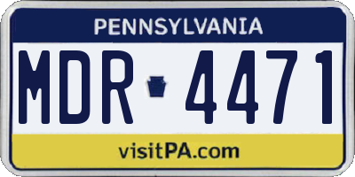 PA license plate MDR4471