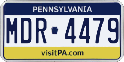 PA license plate MDR4479