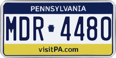 PA license plate MDR4480