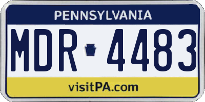 PA license plate MDR4483