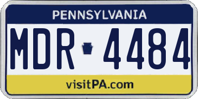 PA license plate MDR4484