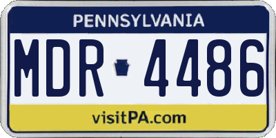 PA license plate MDR4486