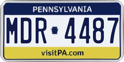 PA license plate MDR4487