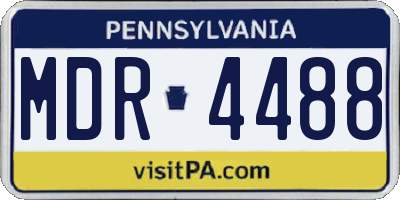 PA license plate MDR4488