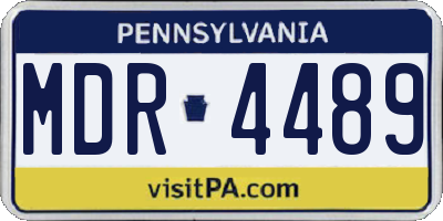 PA license plate MDR4489