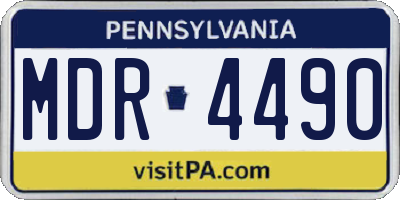 PA license plate MDR4490