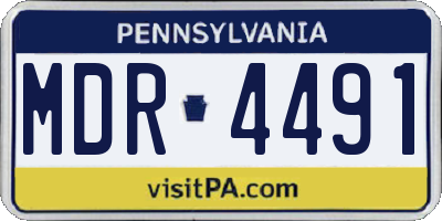 PA license plate MDR4491