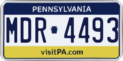 PA license plate MDR4493