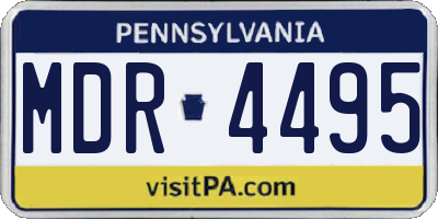 PA license plate MDR4495