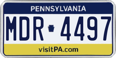 PA license plate MDR4497