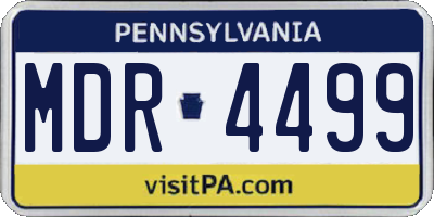 PA license plate MDR4499