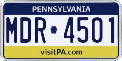 PA license plate MDR4501