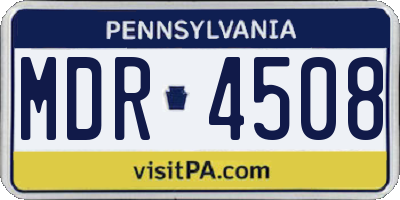 PA license plate MDR4508