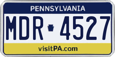 PA license plate MDR4527