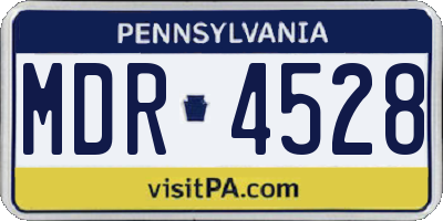 PA license plate MDR4528