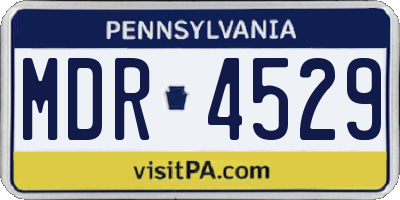 PA license plate MDR4529