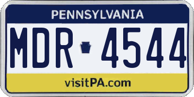 PA license plate MDR4544