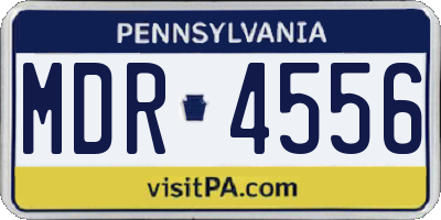 PA license plate MDR4556