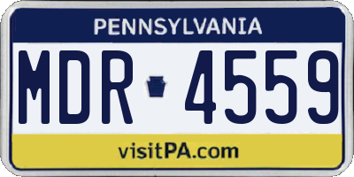 PA license plate MDR4559