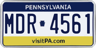 PA license plate MDR4561