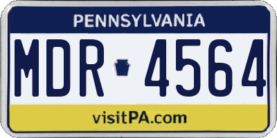 PA license plate MDR4564