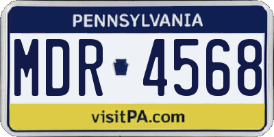 PA license plate MDR4568
