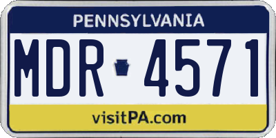 PA license plate MDR4571