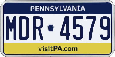 PA license plate MDR4579