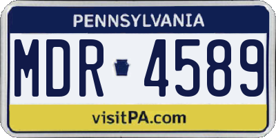 PA license plate MDR4589