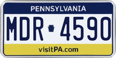 PA license plate MDR4590
