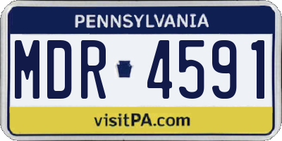 PA license plate MDR4591
