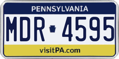 PA license plate MDR4595