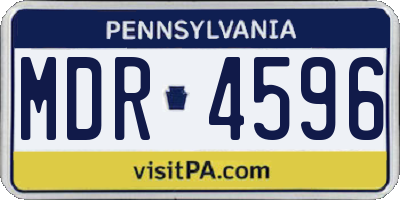 PA license plate MDR4596