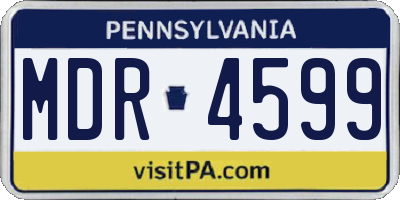 PA license plate MDR4599