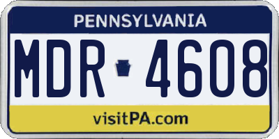 PA license plate MDR4608