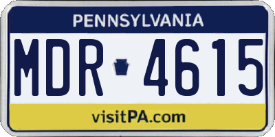 PA license plate MDR4615