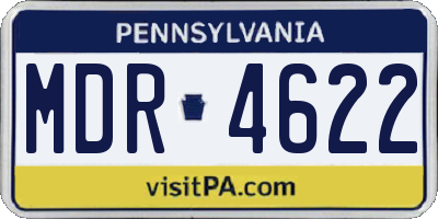 PA license plate MDR4622