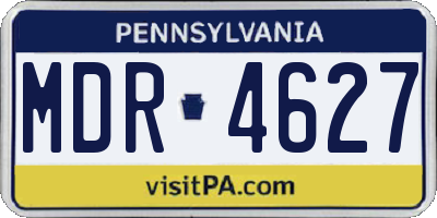 PA license plate MDR4627