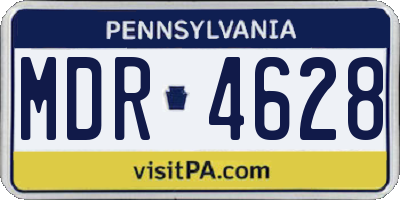 PA license plate MDR4628
