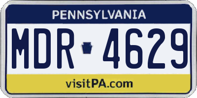 PA license plate MDR4629