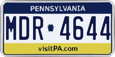 PA license plate MDR4644