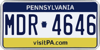 PA license plate MDR4646