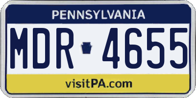 PA license plate MDR4655