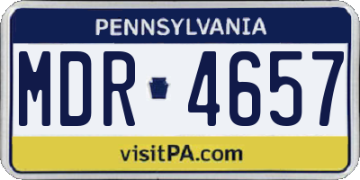 PA license plate MDR4657