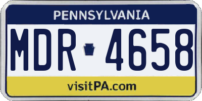 PA license plate MDR4658
